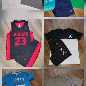 Jordan Red and Black Basketball Set